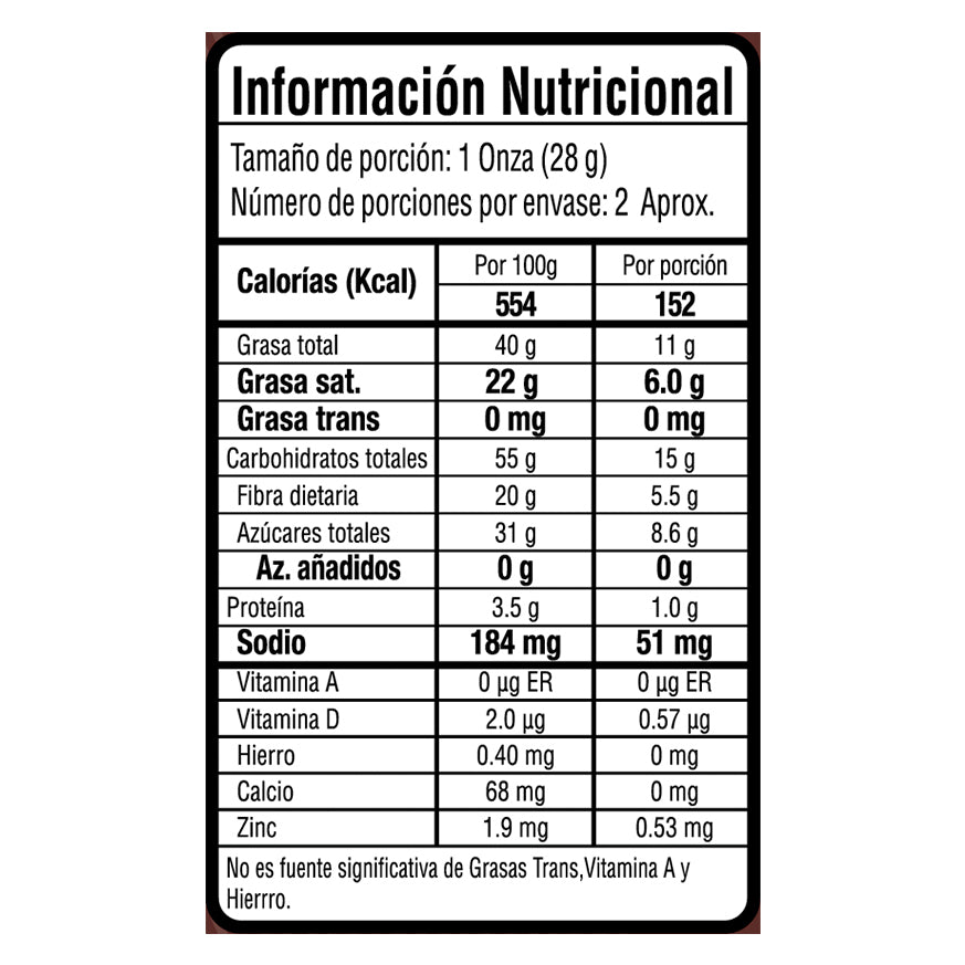 TABLETA CALIMA 58% CACAO